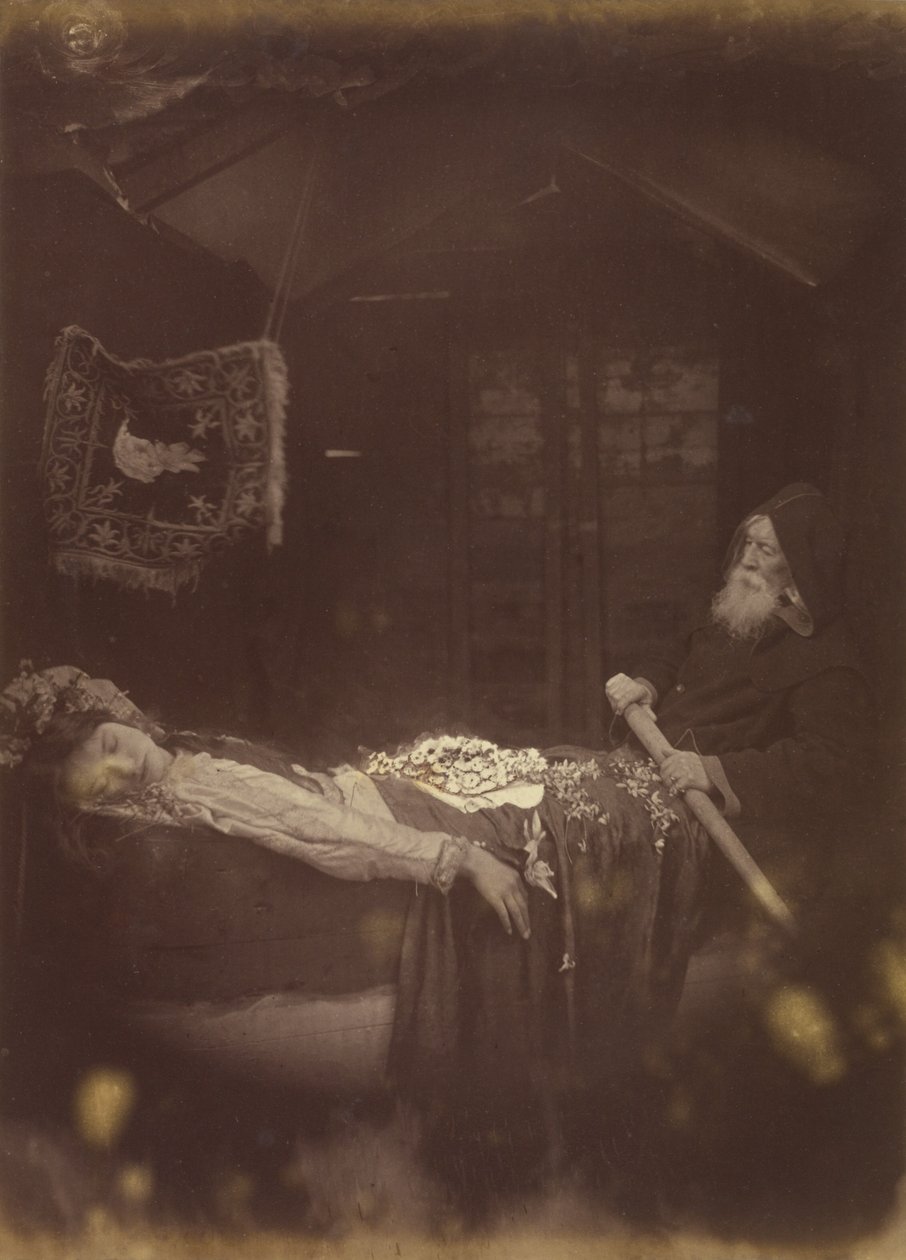 Elaine "and the dead" Oared by the dumb went upwards with the flood. by Julia Margaret Cameron