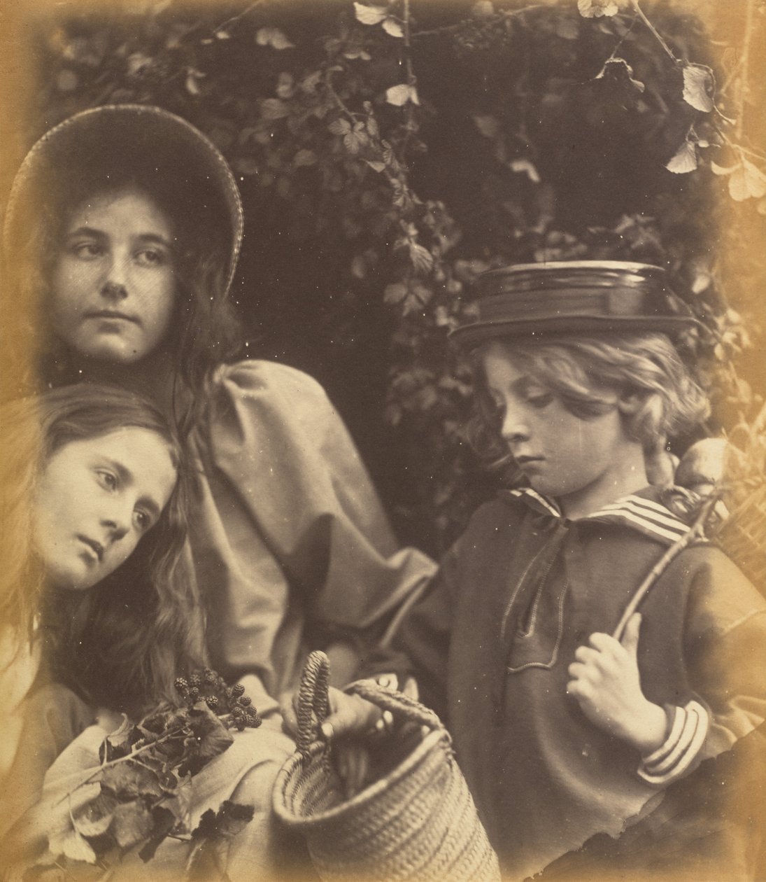 Elizabeth Keown, Kate Keown, and Freddy Gould by Julia Margaret Cameron