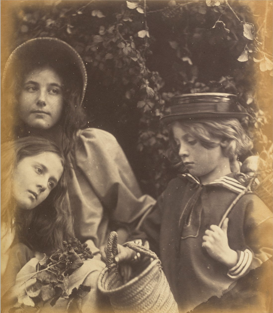 Elizabeth Keown, Kate Keown, and Freddy Gould, c. 1866-1868 by Julia Margaret Cameron