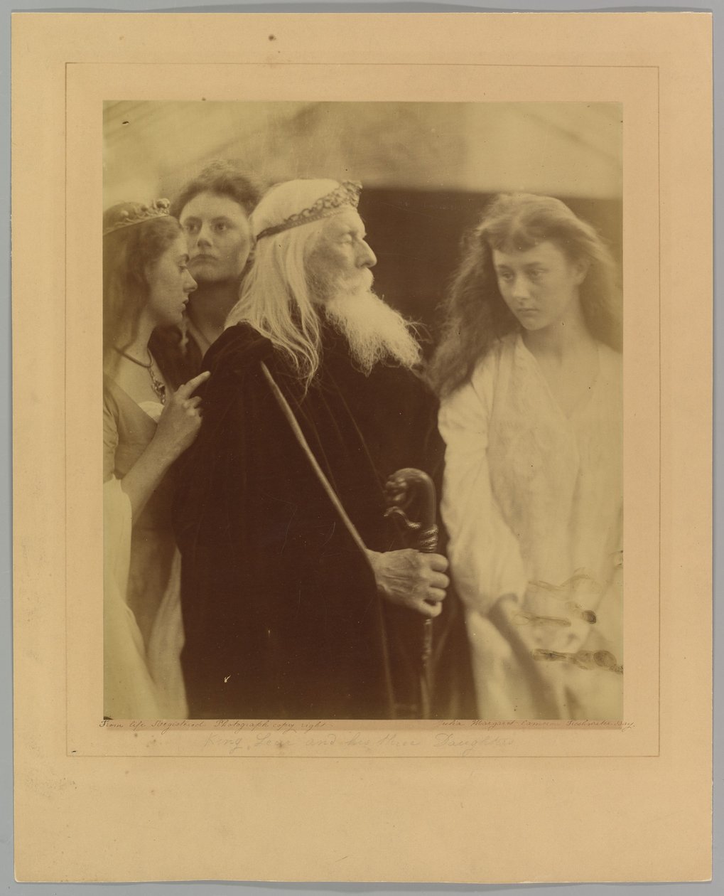 King Lear Allotting His Kingdom to His Three Daughters by Julia Margaret Cameron