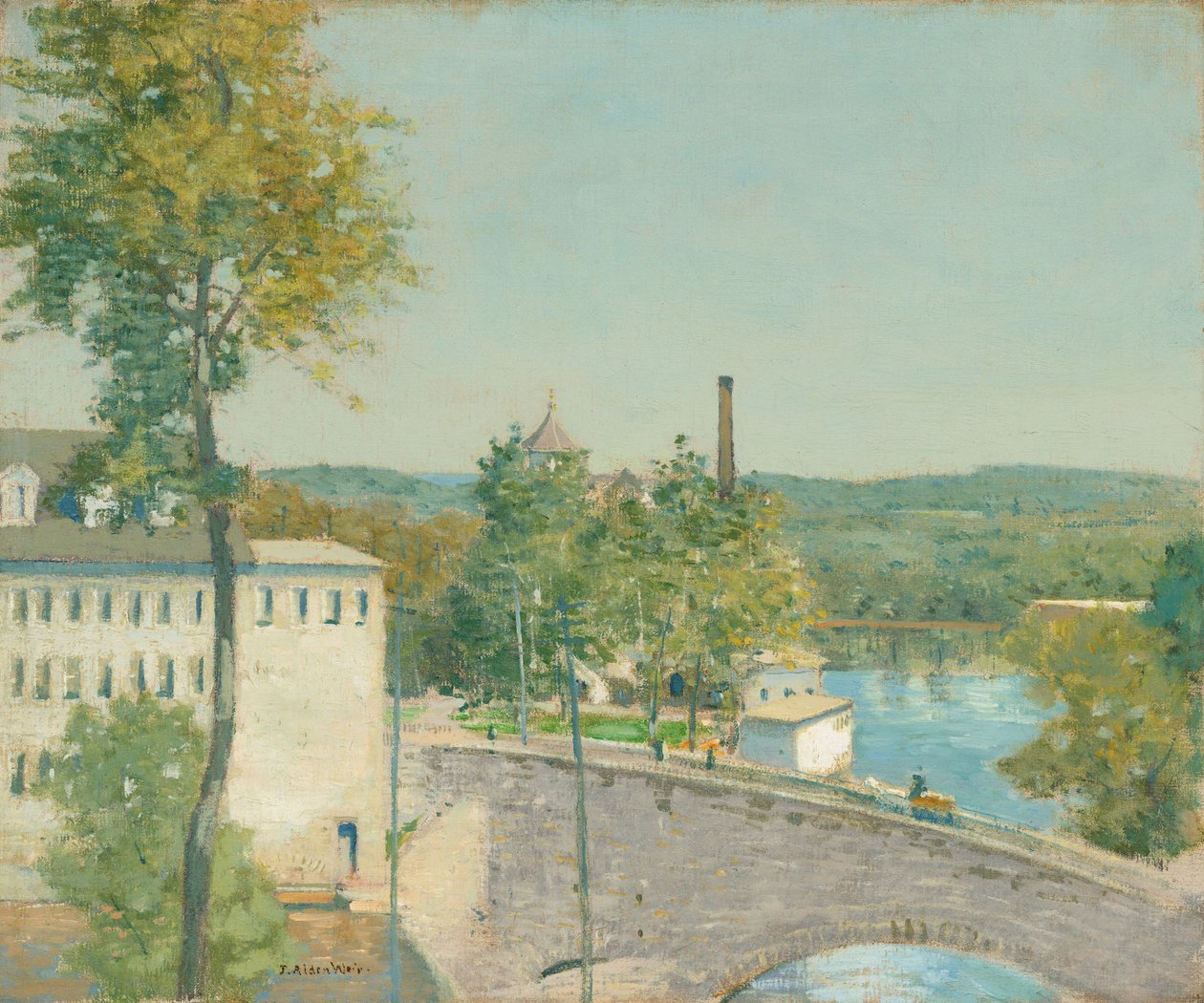 U.S. Thread Company Mills, Willimantic, Connecticut, c. 1893-1897 by Julian Alden Weir
