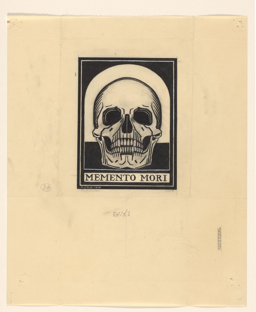 Human Skull (Memento Mori) by Julie de Graag (signed by artist)