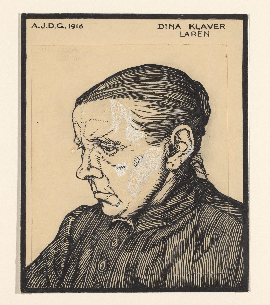 Portrait of Dina Klaver by Julie de Graag (signed by artist)