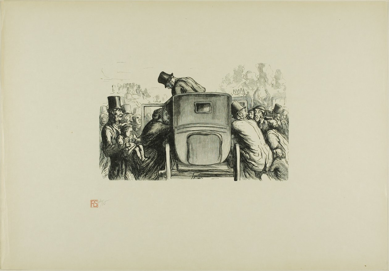 At the Universal Exhibition: The visitor will easily find any means of transportation to return to his hotel by Julien Antoine Peulot