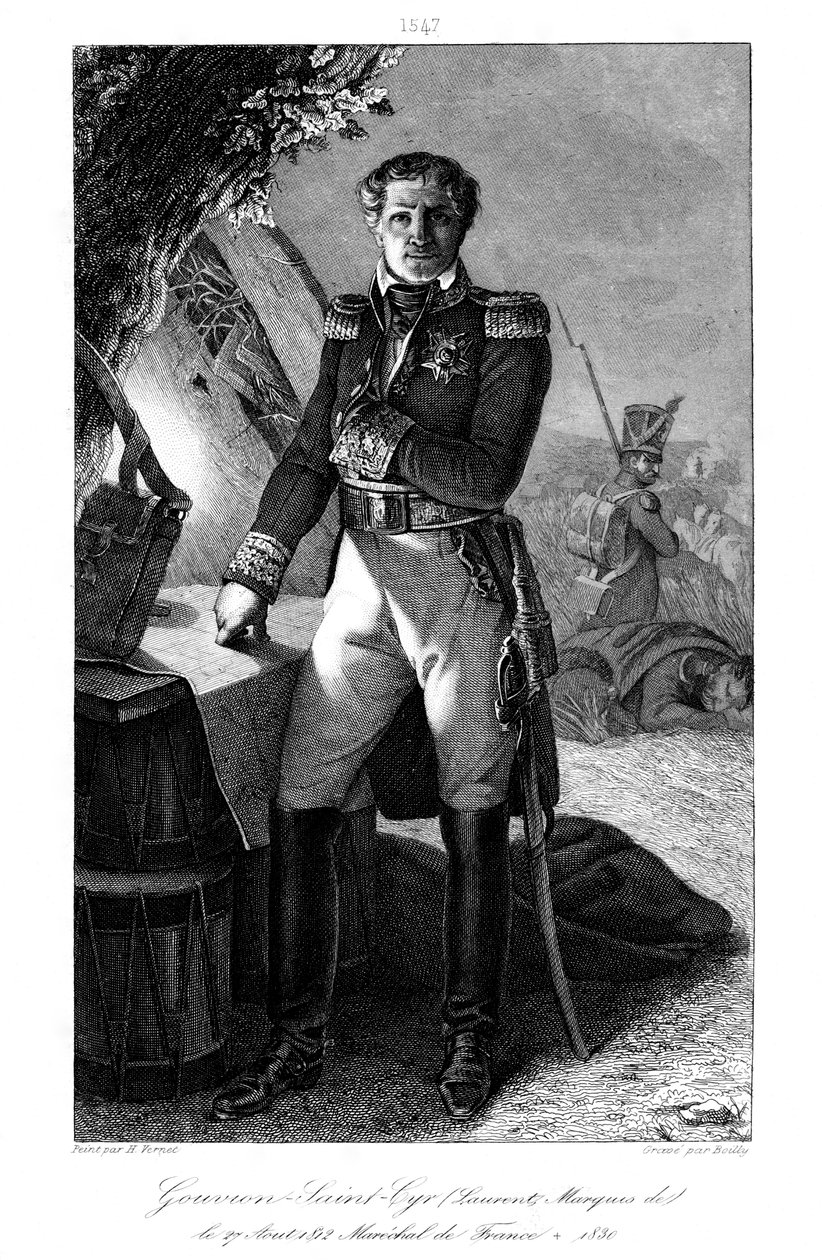 Laurent Gouvion Saint-Cyr, 1764-1830, Marshal of France, 1839 by Julien Leopold Boilly