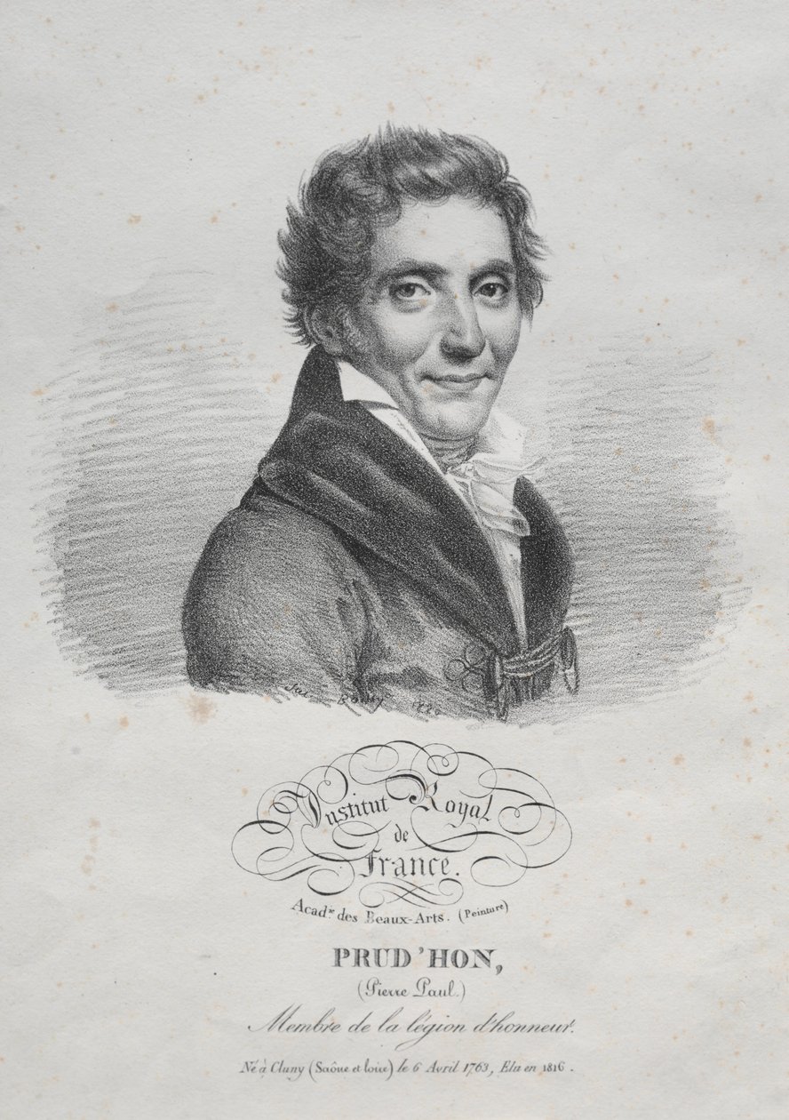 Pierre Paul Prudhon, 1820 by Julien Leopold Boilly