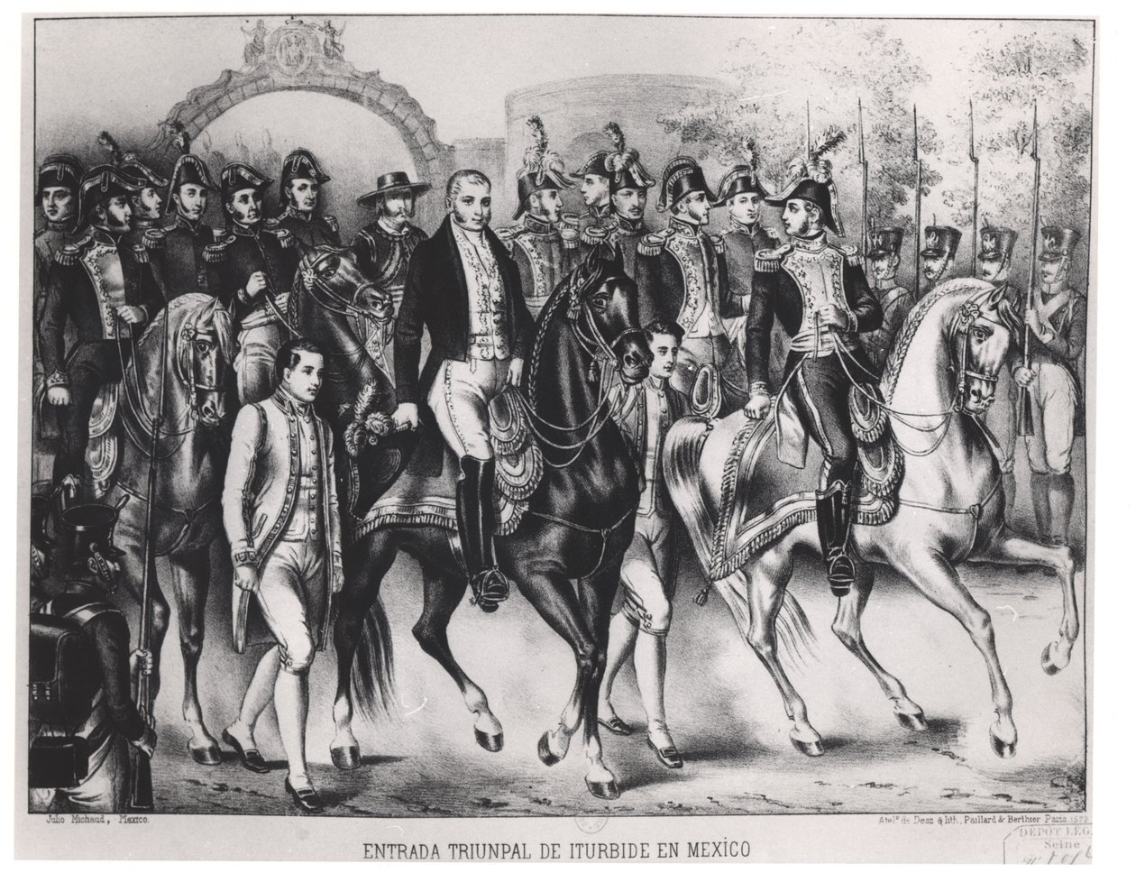 Triumphal Entry of Augustin de Iturbide by Julio Michaud