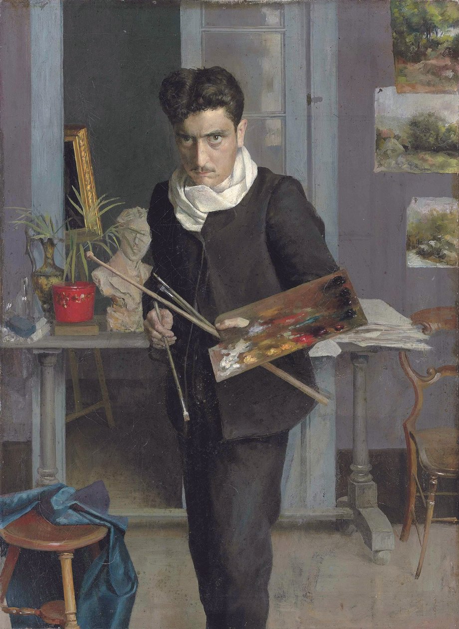 Young Self-Portrait by Julio Romero de Torres