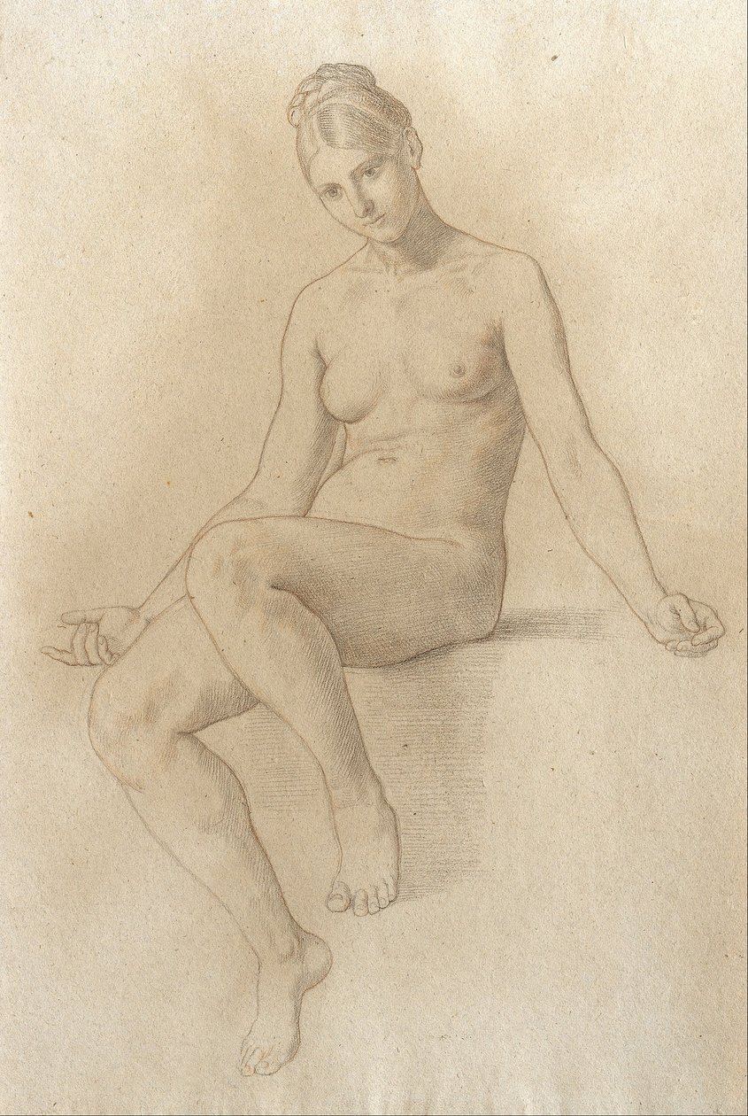 Female Nude by Julius Schnorr von Carolsfeld