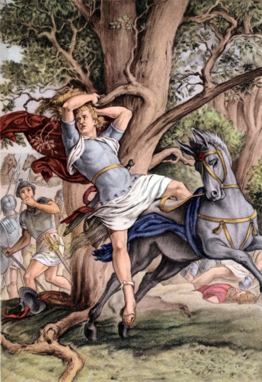 The death of Absalom by Julius (after) Schnorr von Carolsfeld