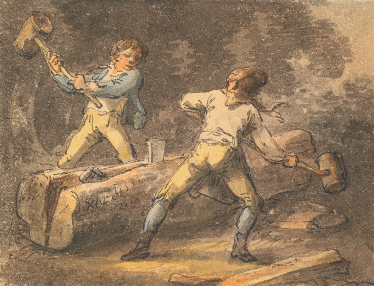 Split with Wedge and Beetle by Julius Caesar Ibbetson