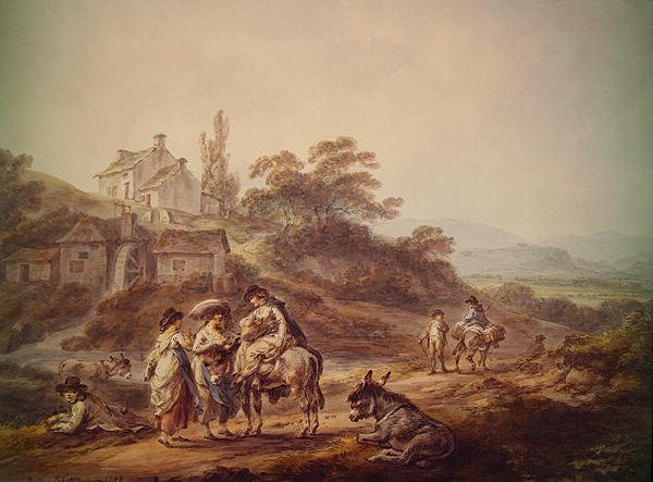 The Water Mill by Julius Caesar Ibbetson