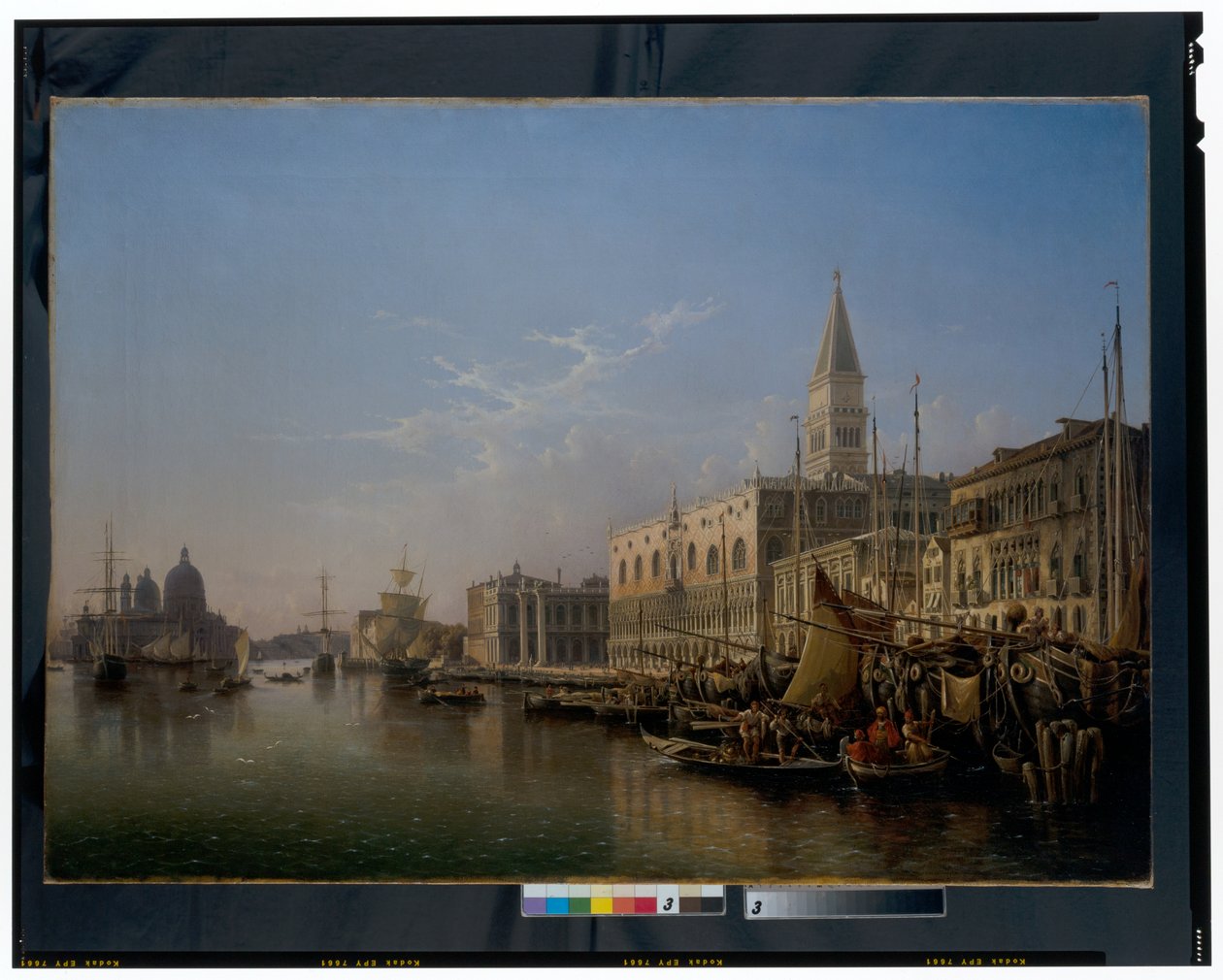 Venice: The Riva Degli Schiavoni, Looking West With The Punta Della Dogana by Julius Eduard Wilhelm Helfft