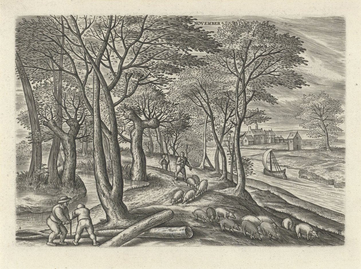 November (series title: The Twelve Months) by Julius Goltzius