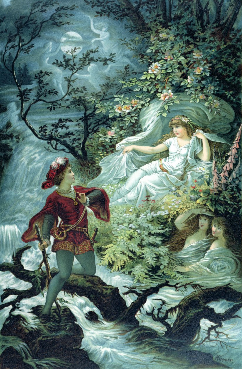 The Knight Hulbrand with Undine, Illustration for the Tale 