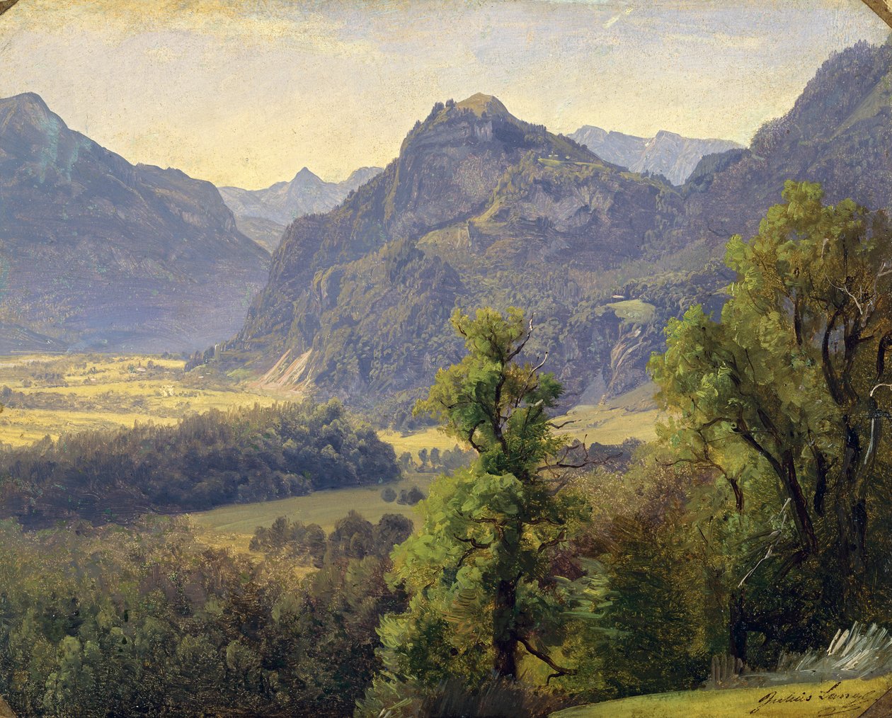 The Inn Valley near Brannenburg by Julius Lange
