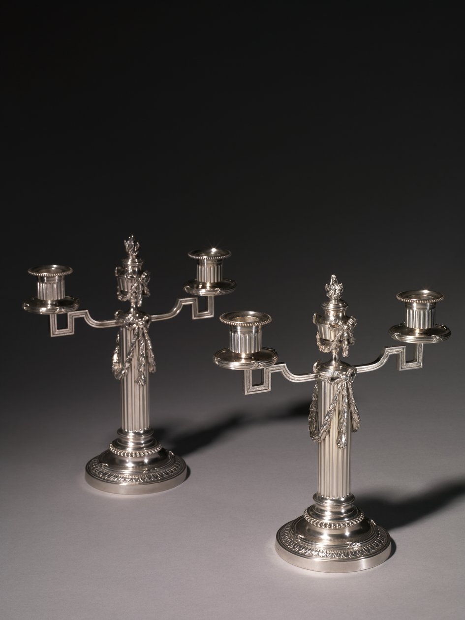 Candelabrum, firm of Peter Carl Fabergé by Julius Rappoport