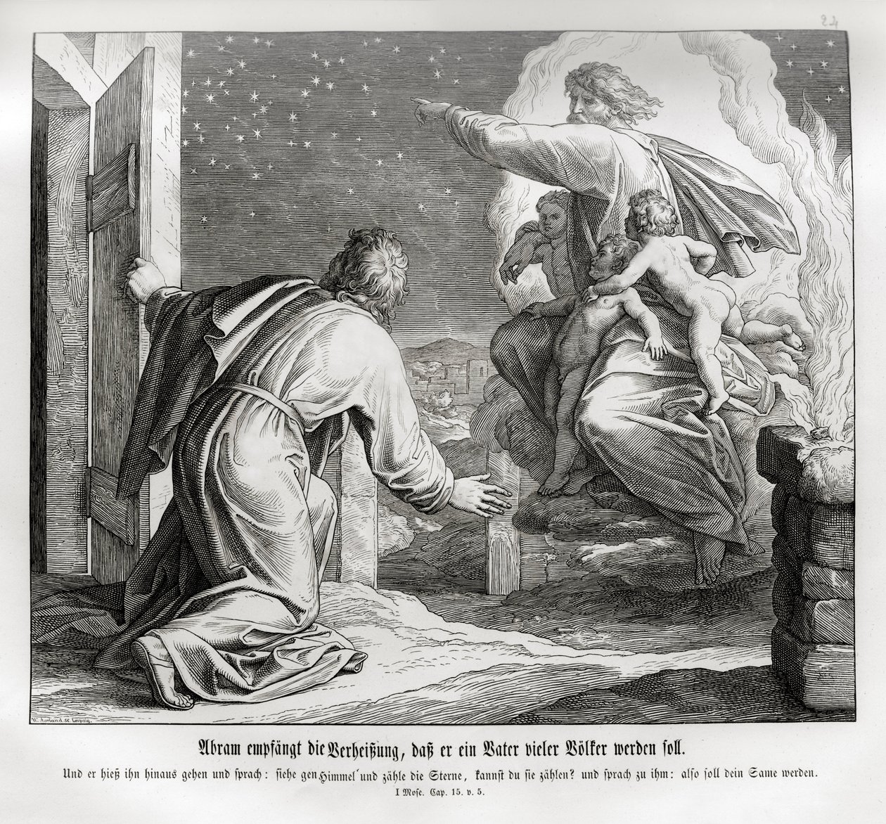 Abraham Will Be Father of Many Nations, Genesis by Julius Schnorr von Carolsfeld