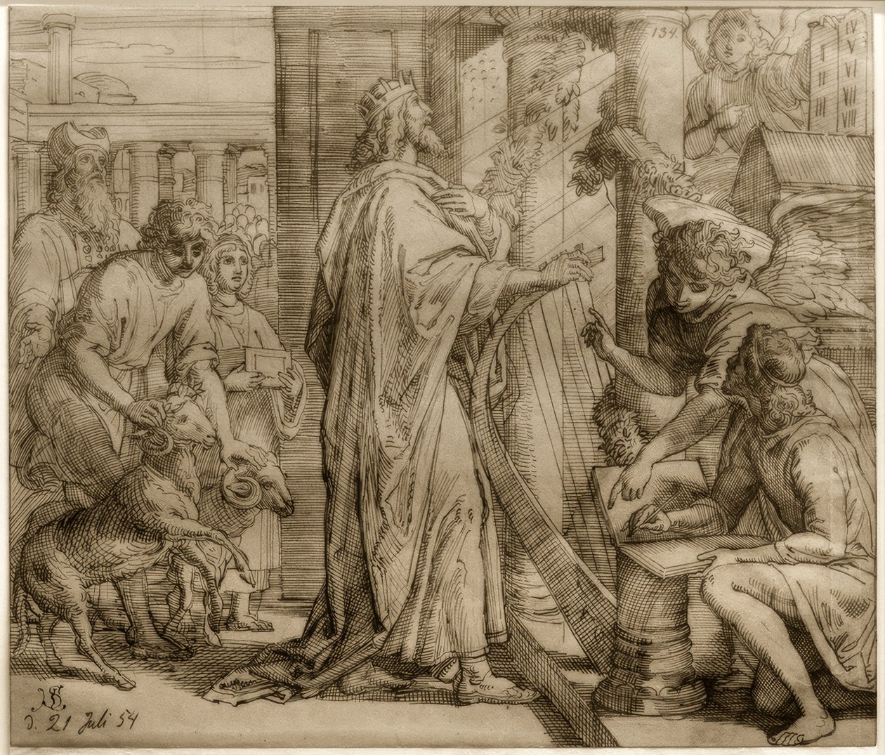 David, the Psalmist – Adoration by Julius Schnorr von Carolsfeld