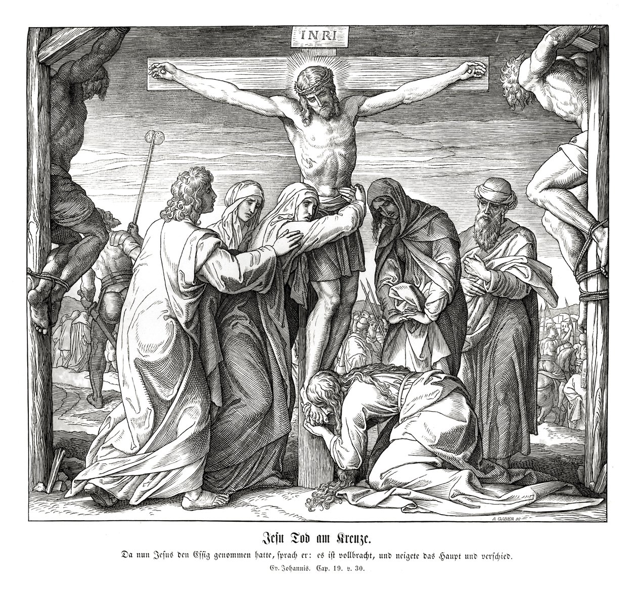 Death of Jesus on the Cross, Gospel of John by Julius Schnorr von Carolsfeld