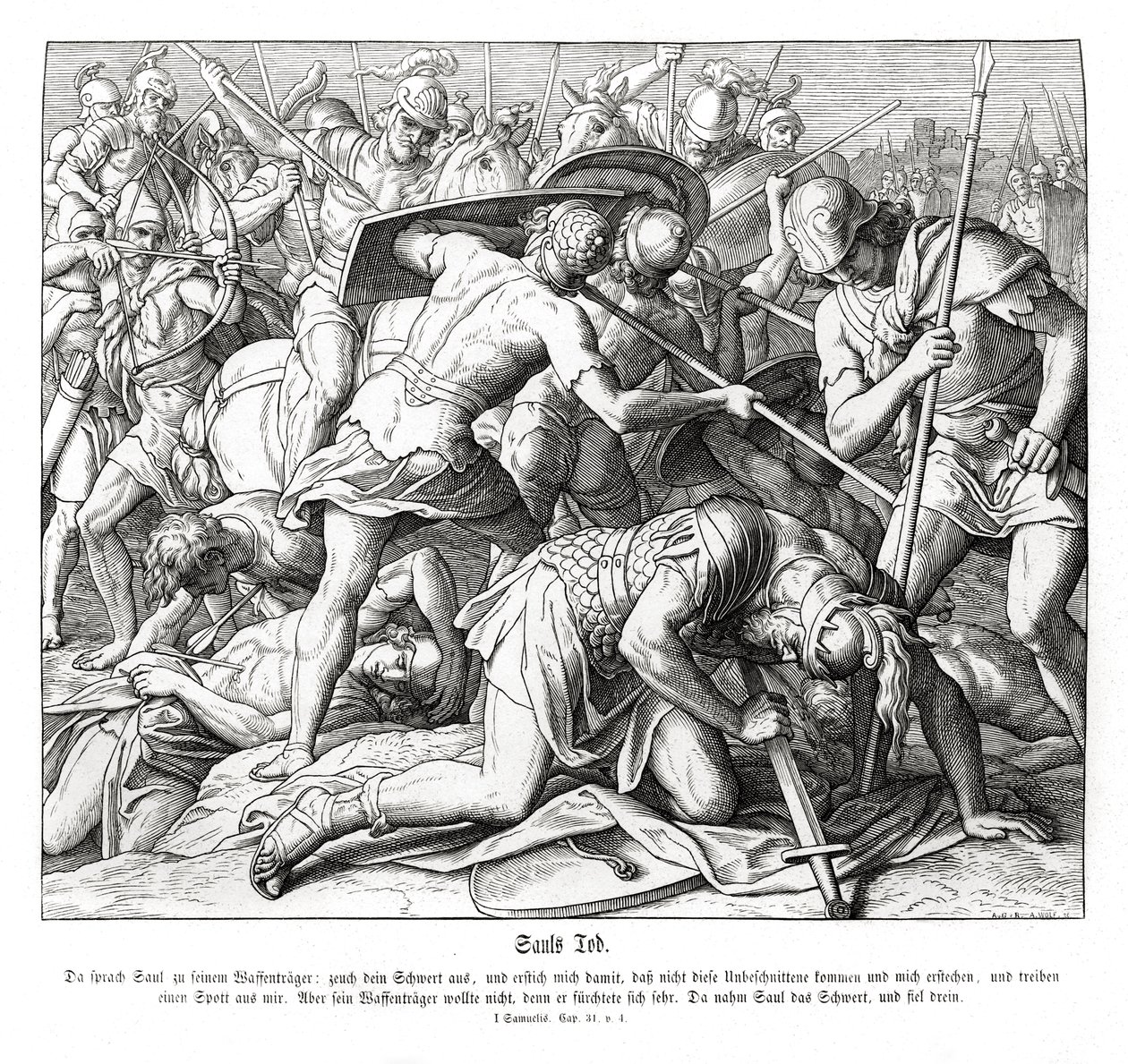 Death of Saul by Julius Schnorr von Carolsfeld