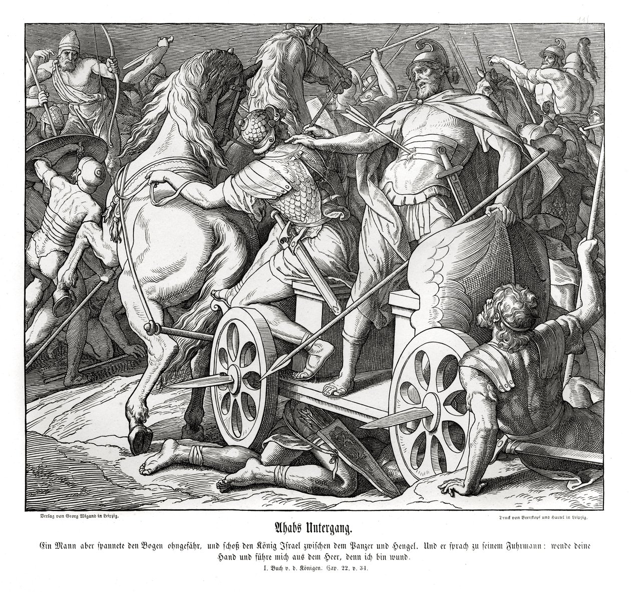 Fall of Ahab by Julius Schnorr von Carolsfeld
