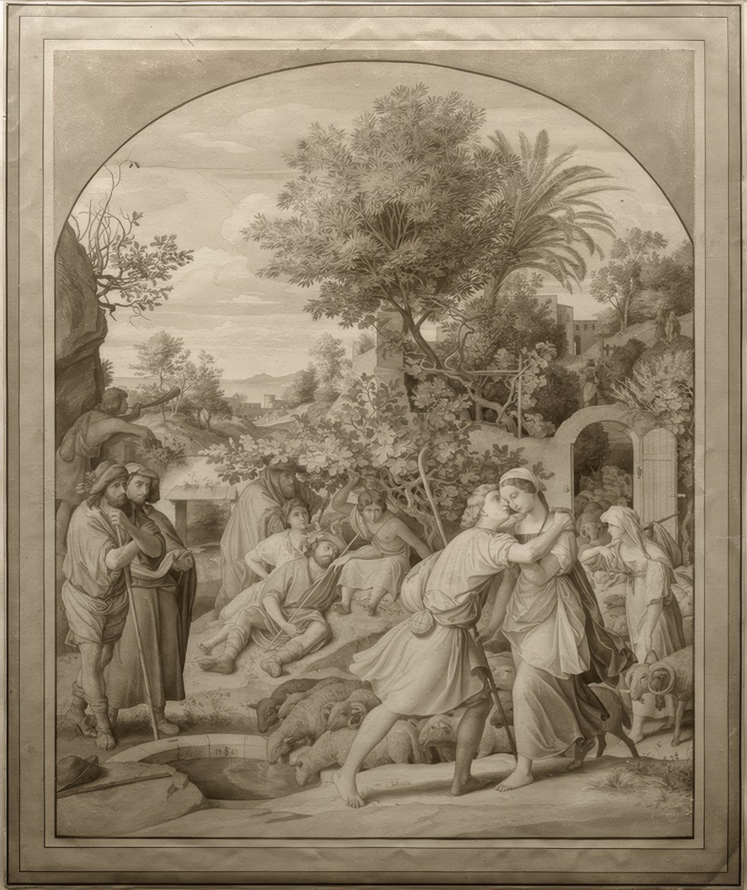 Jacob and Rachel at the Well by Julius Schnorr von Carolsfeld