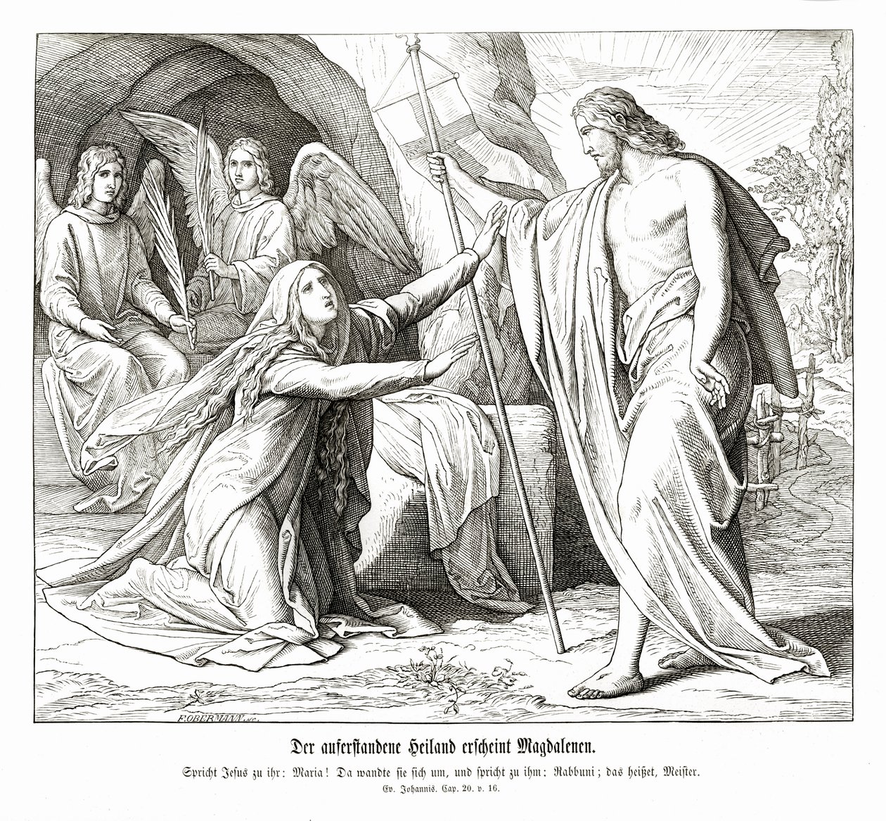 Jesus appears to Mary Magdalene, Gospel of John by Julius Schnorr von Carolsfeld