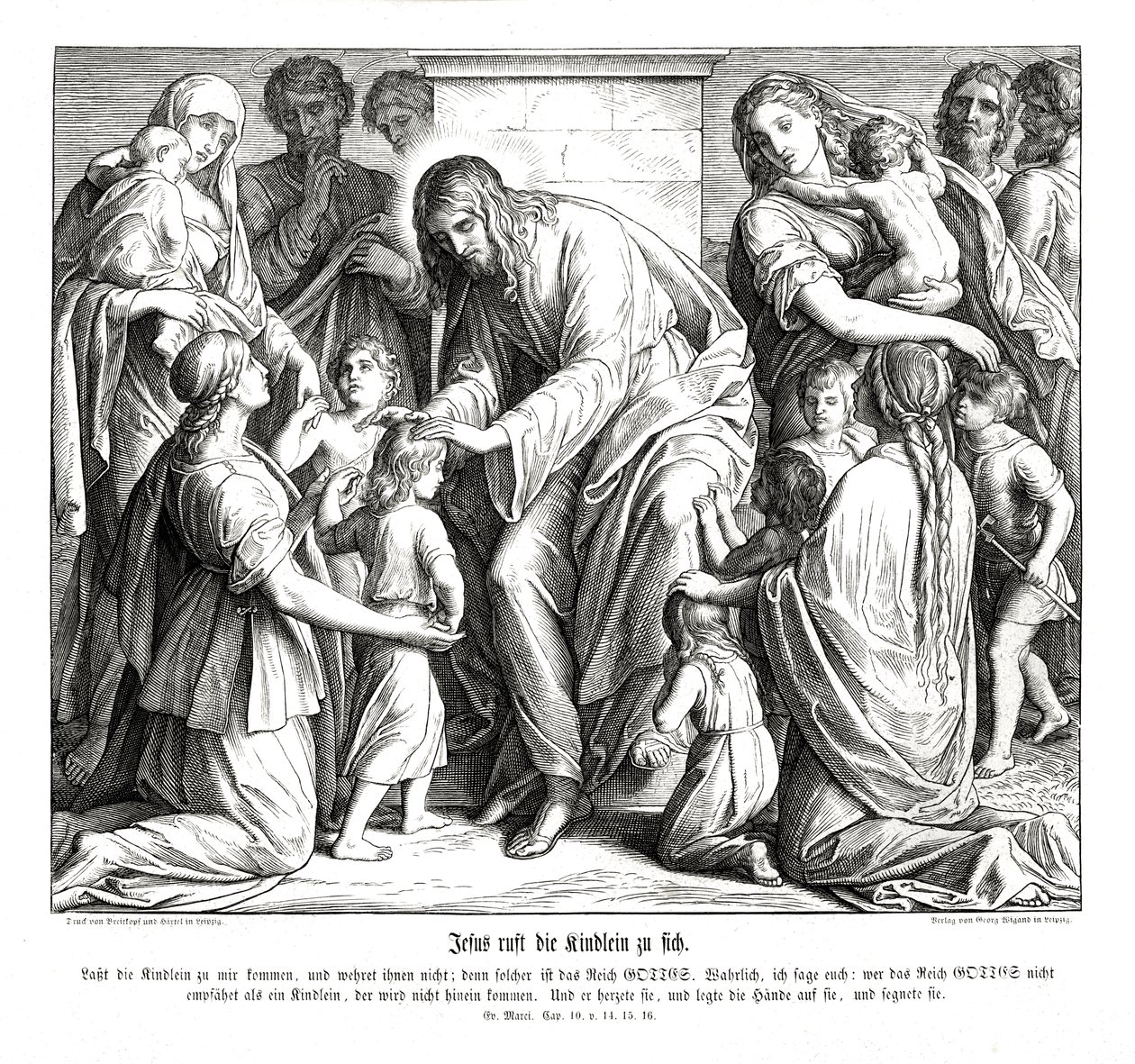 Jesus calls the children to him, Gospel of Mark by Julius Schnorr von Carolsfeld