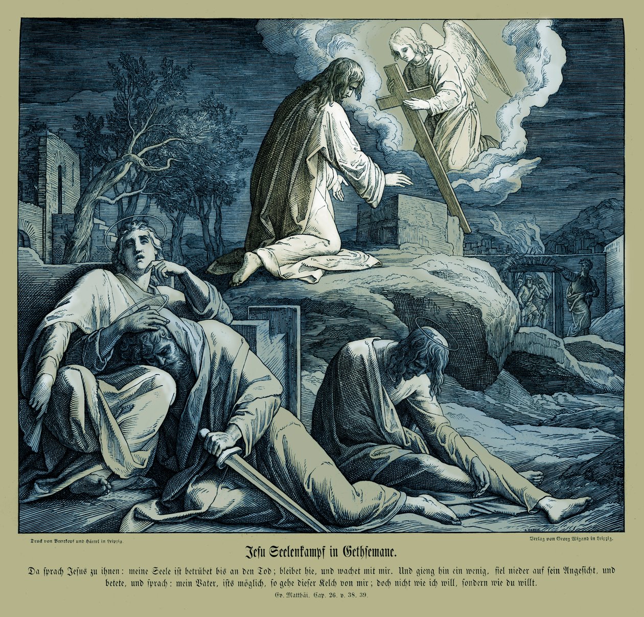 Jesus in the Garden of Gethsemane by Julius Schnorr von Carolsfeld