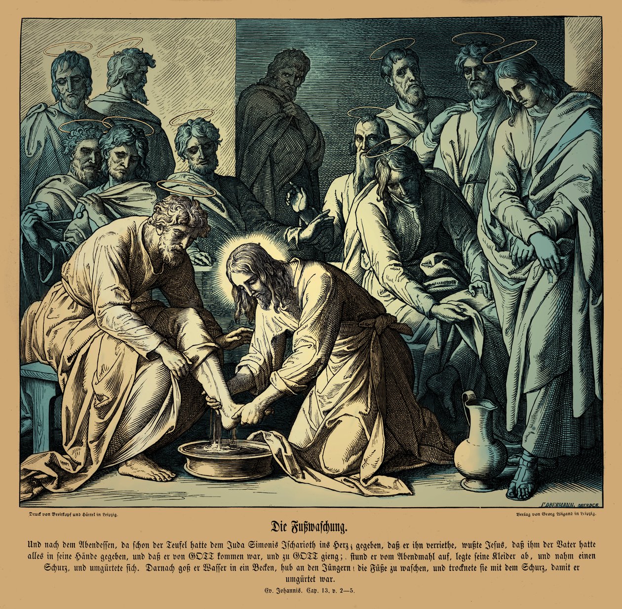 Jesus washes his disciples