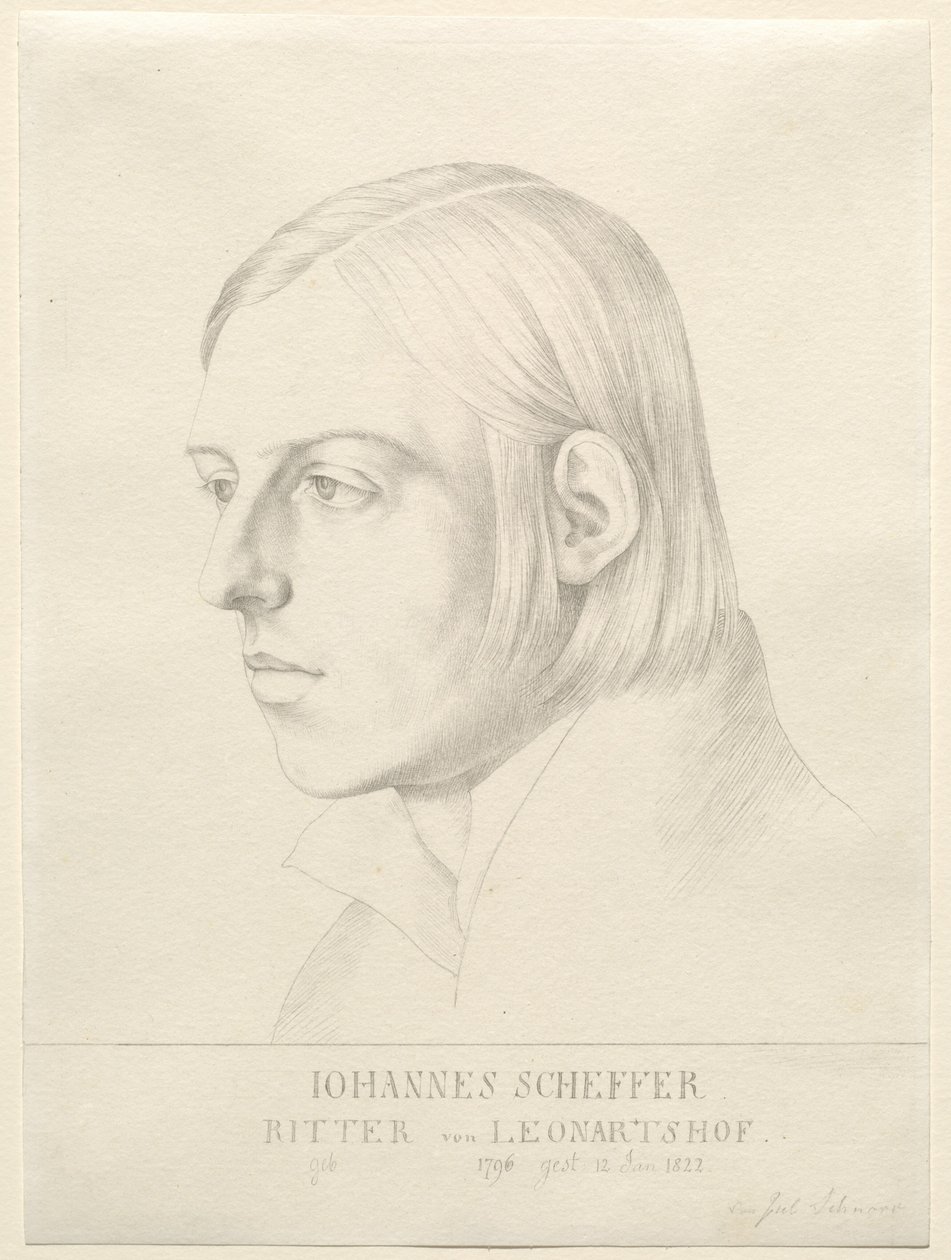 Johann Evangelist Scheffer von Leonhardshoff by Julius Schnorr von Carolsfeld