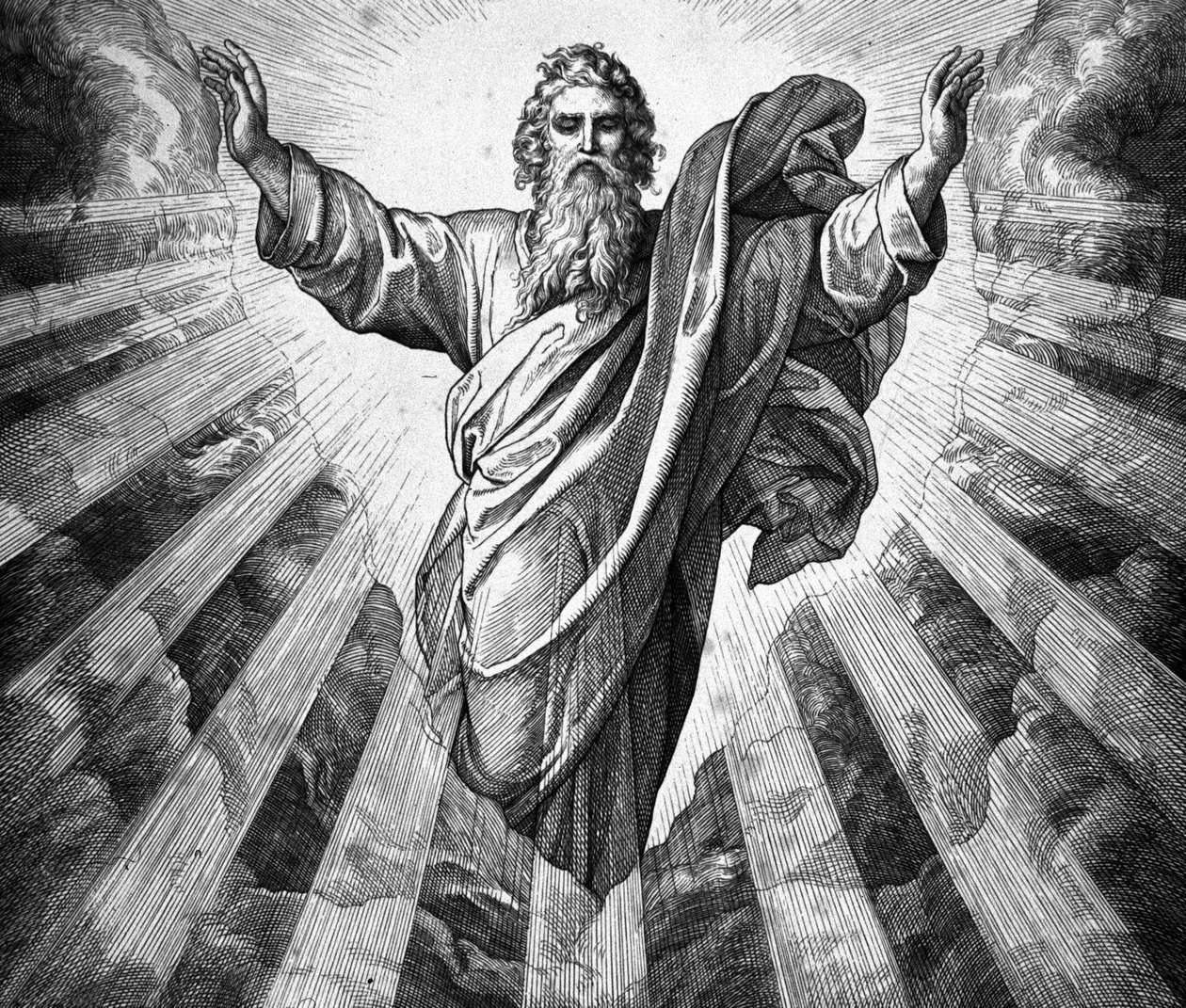 Let There Be Light. God and Creation by Julius Schnorr von Carolsfeld