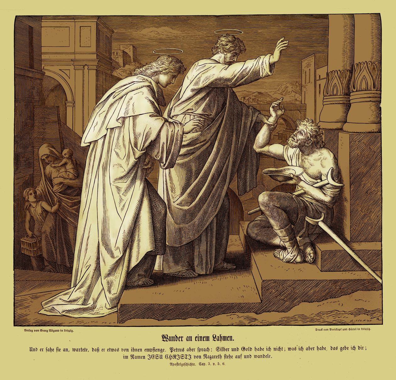 Miracle of the Lame Man by Julius Schnorr von Carolsfeld