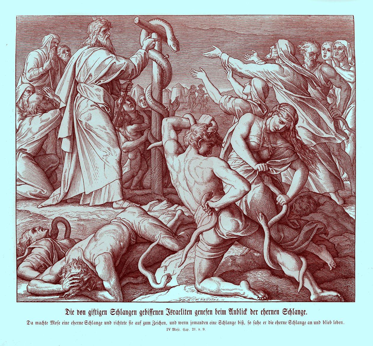 Moses and the Serpent of Brass by Julius Schnorr von Carolsfeld