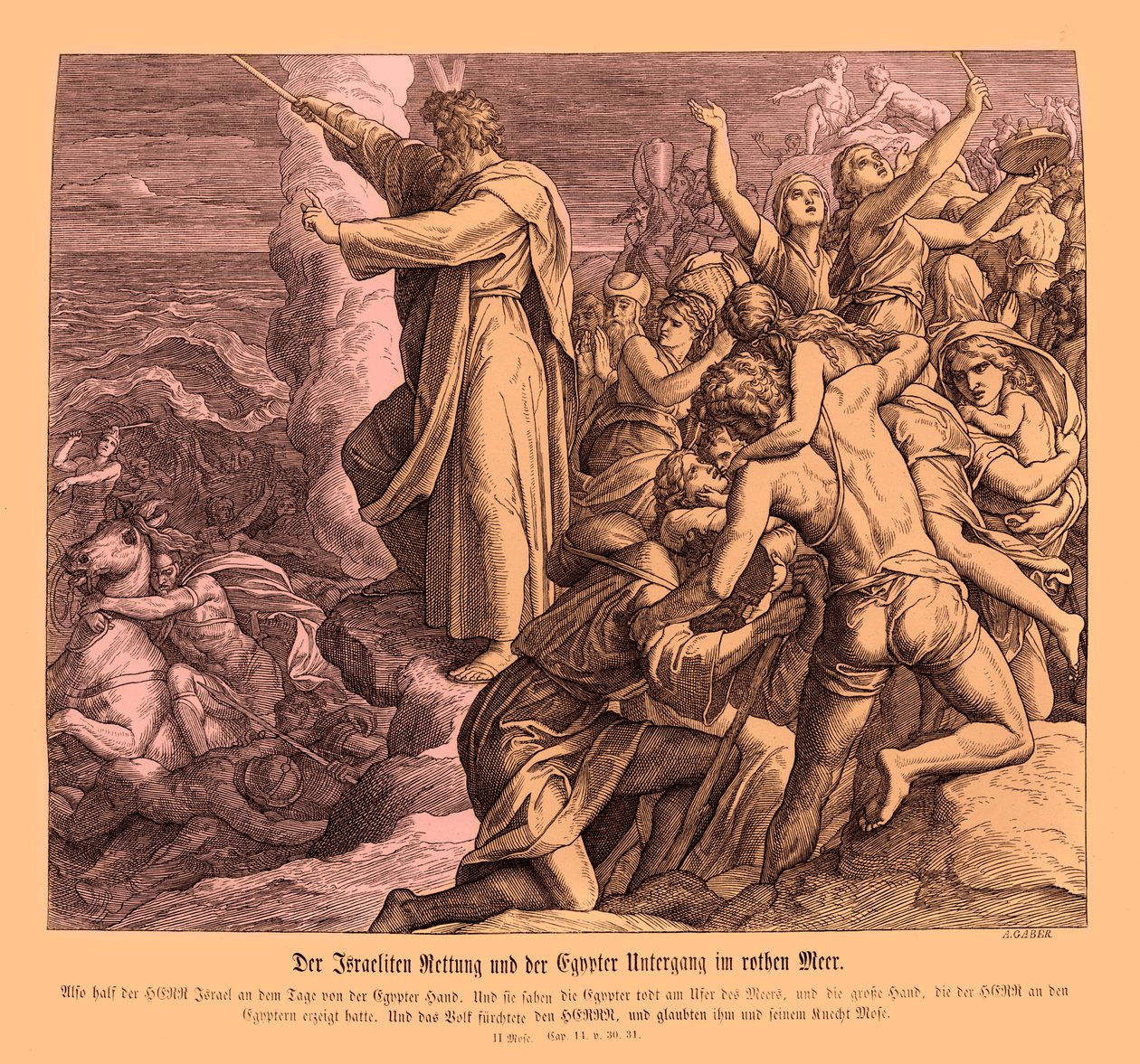 Parting of the Red Sea by Julius Schnorr von Carolsfeld