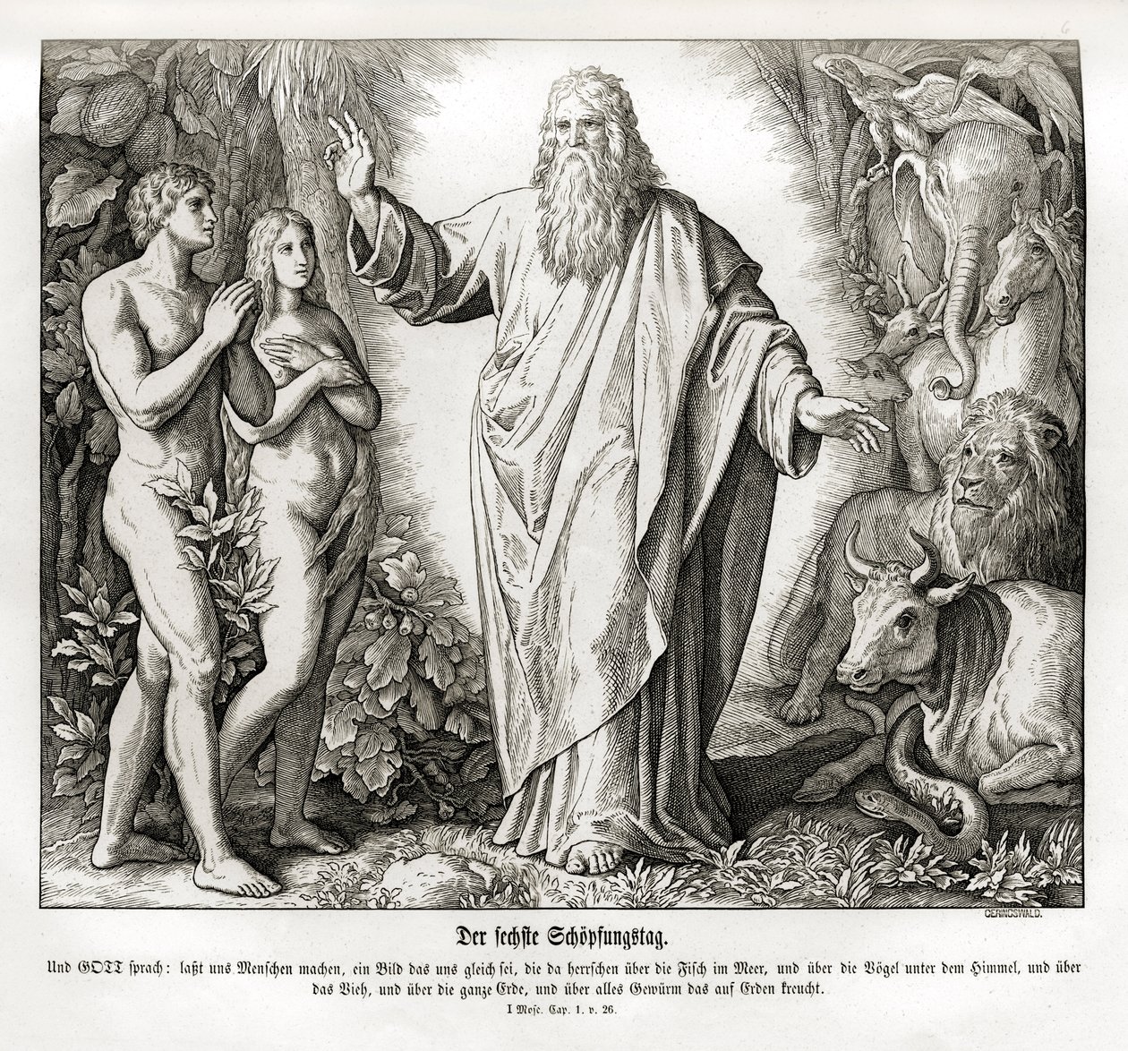 Sixth Day of Creation by Julius Schnorr von Carolsfeld