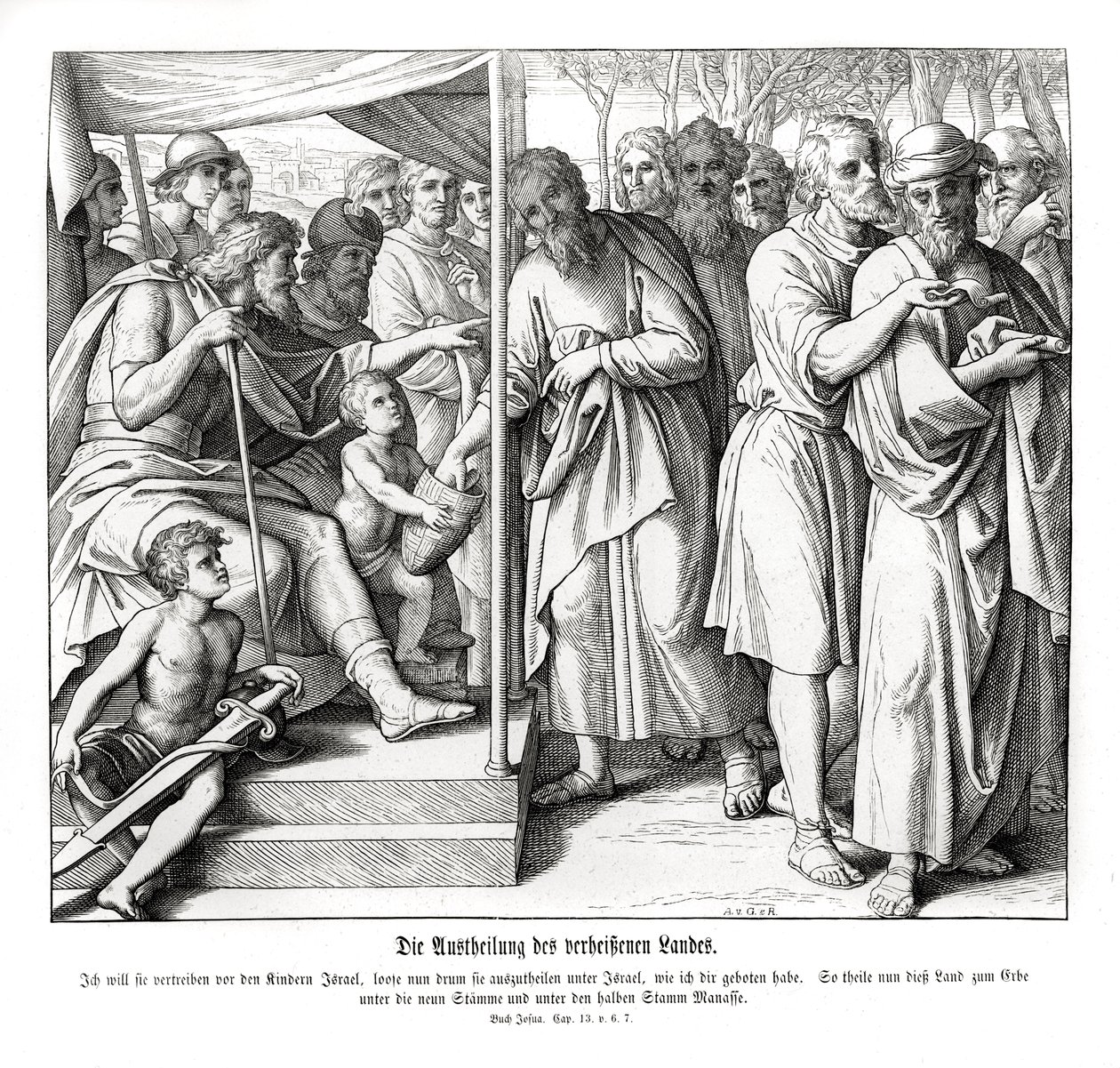 The Division of the Promised Land, Joshua by Julius Schnorr von Carolsfeld