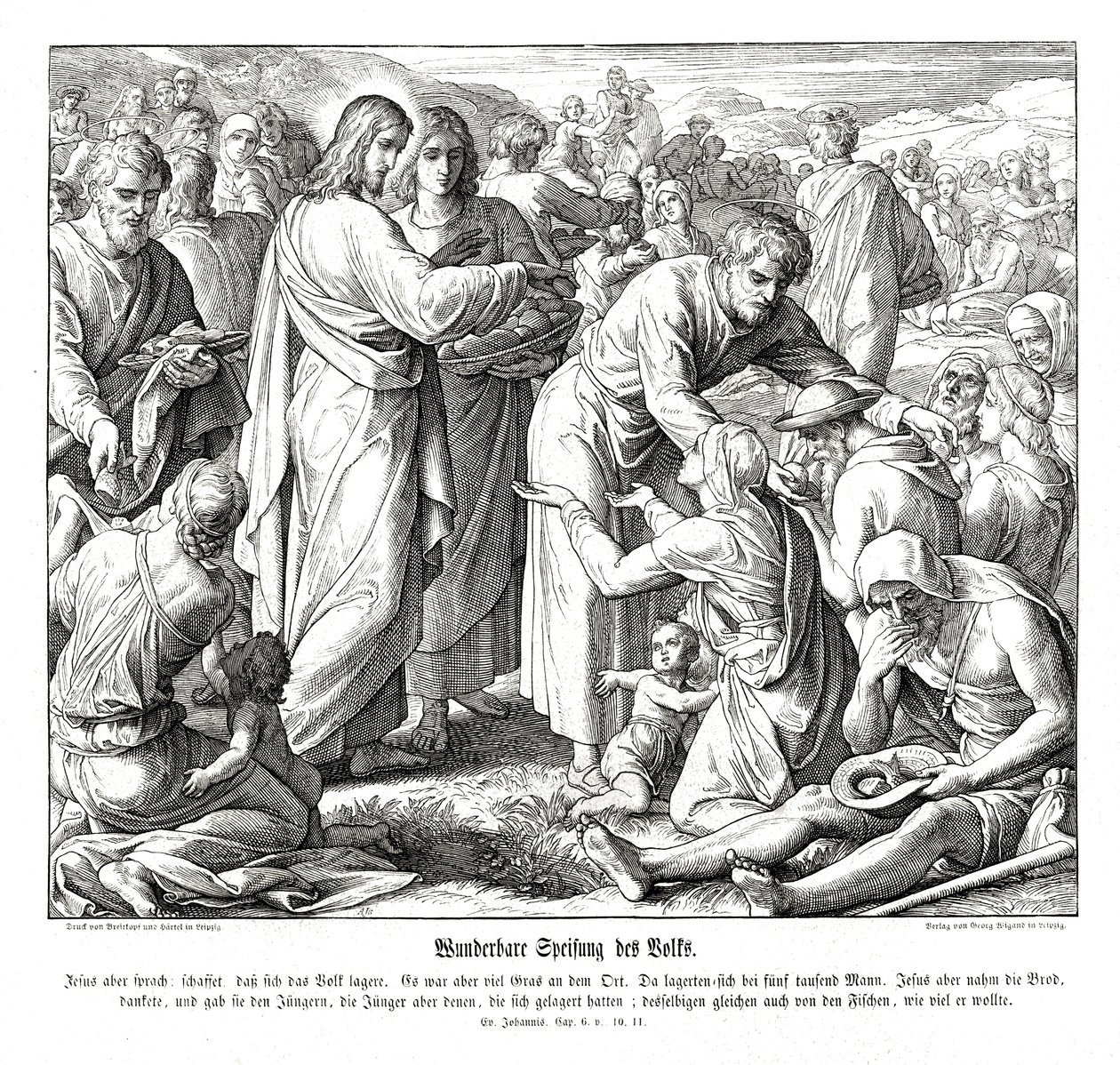 The feeding of the 5000, Gospel of John by Julius Schnorr von Carolsfeld