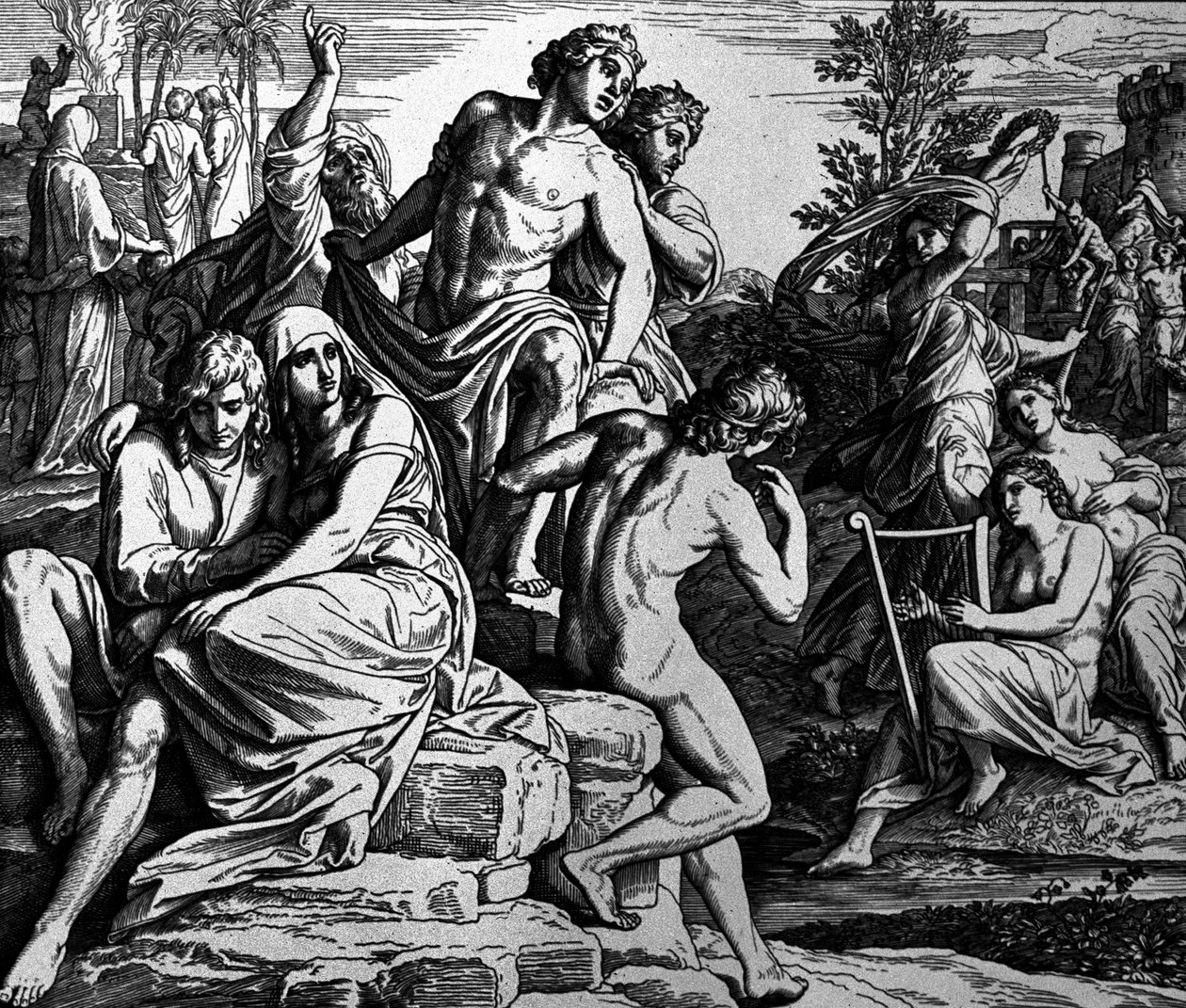 The Sinning Angels by Julius Schnorr von Carolsfeld