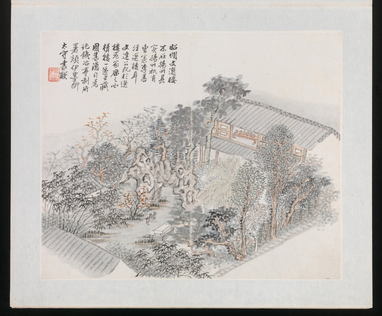 Ten Sites Associated with Ruan Yuan, 1883 (album of ten paintings) by Jun Wang