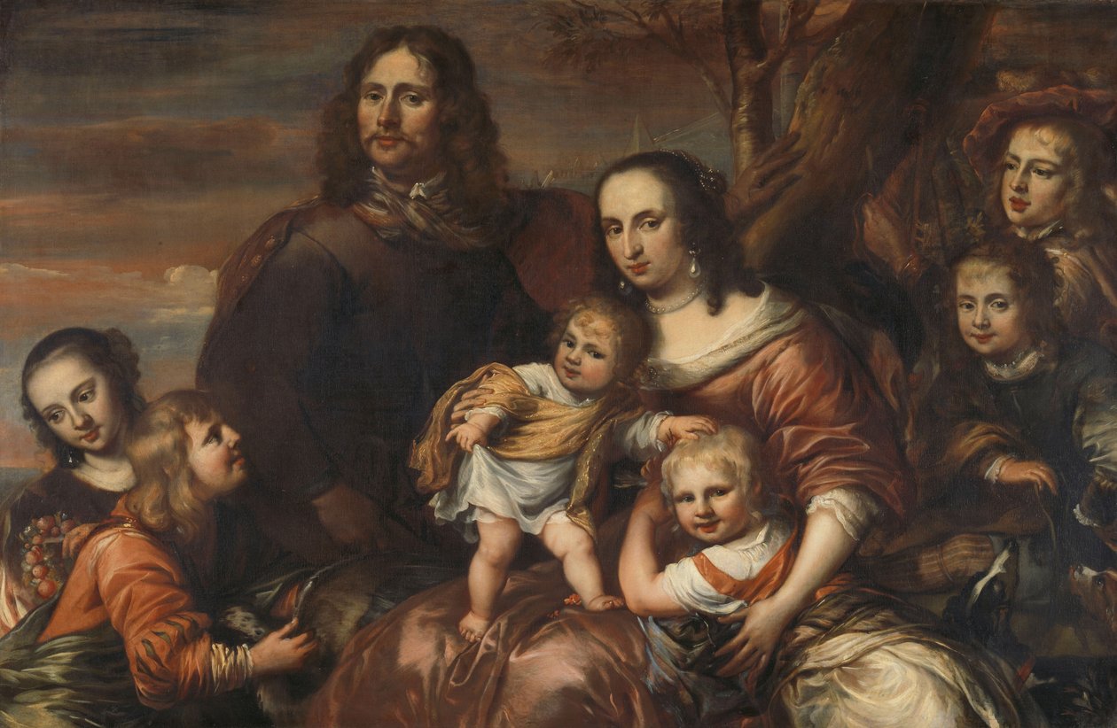 A Couple with Six Children by Jurgen Ovens