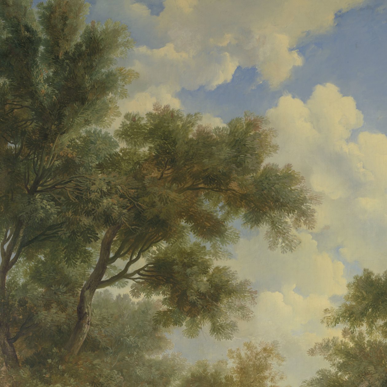 Arcadian Landscape with a Temple on the Left and an Old Man Sitting in the Foreground by Jurriaan Andriessen