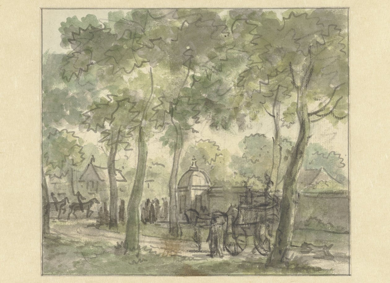 Country Road Along Wall with Dome by Jurriaan Andriessen