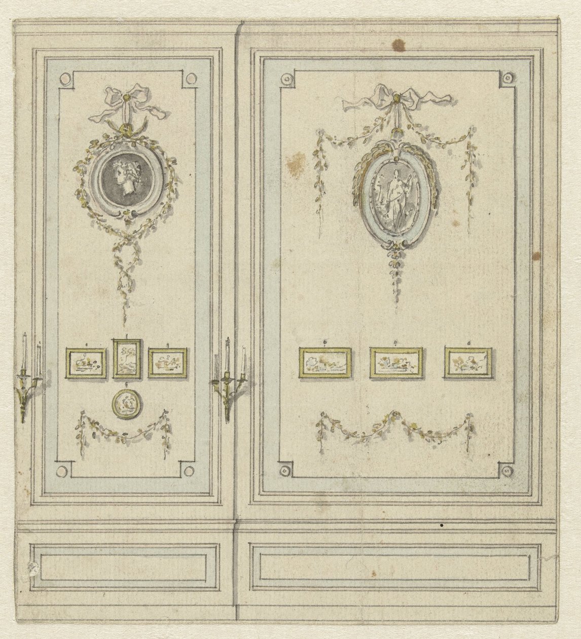 Design for a Part of a Wall for the Side Room of Van Hasselt by Jurriaan Andriessen