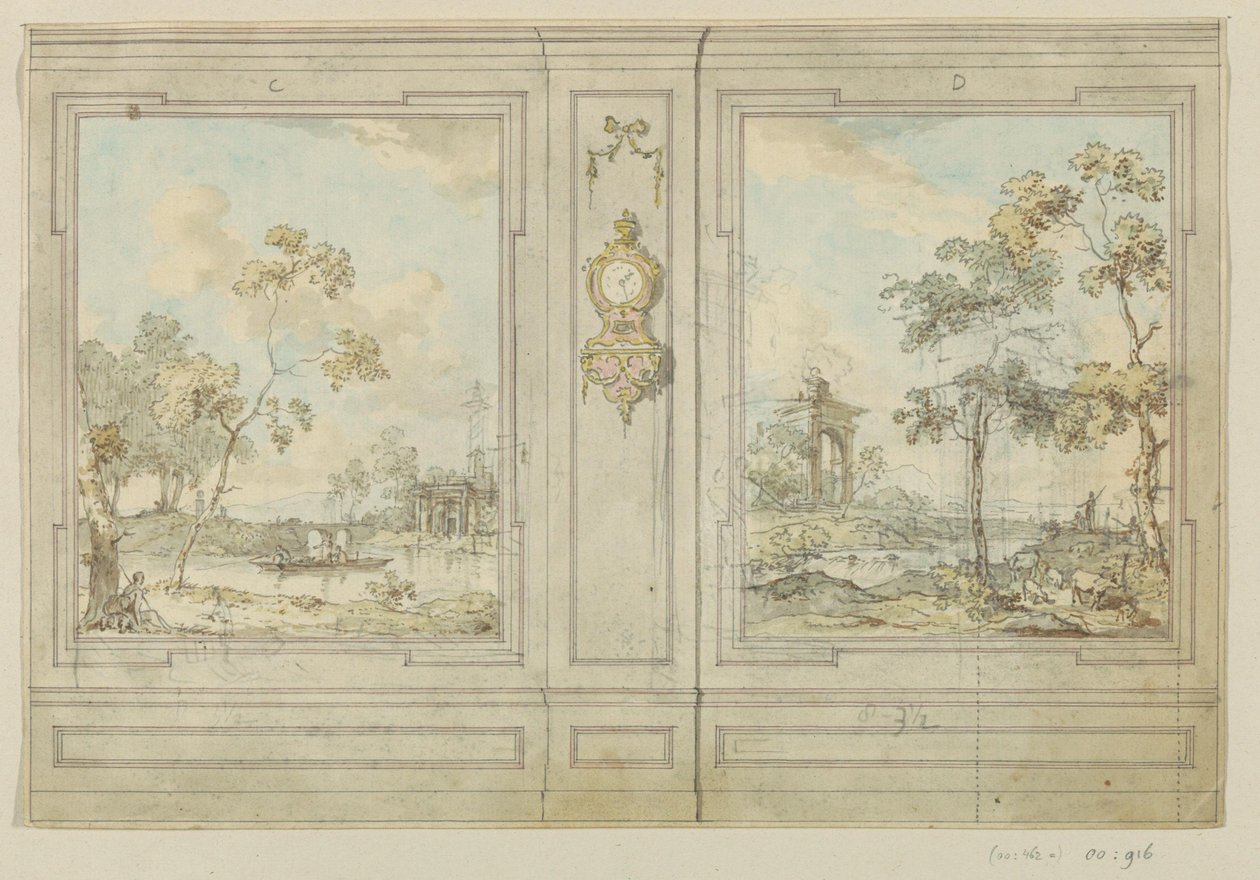 Design Drawing for a Room Wall by Jurriaan Andriessen