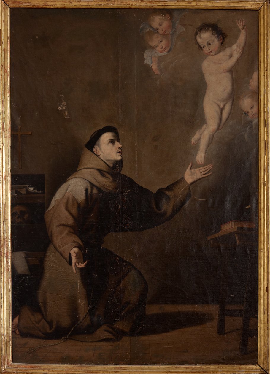 Saint Antony of Padua (San Antonio de Padua). Copy of José Ribera. 17th century by Jusepe de (c.1590 1652) (after) Ribera