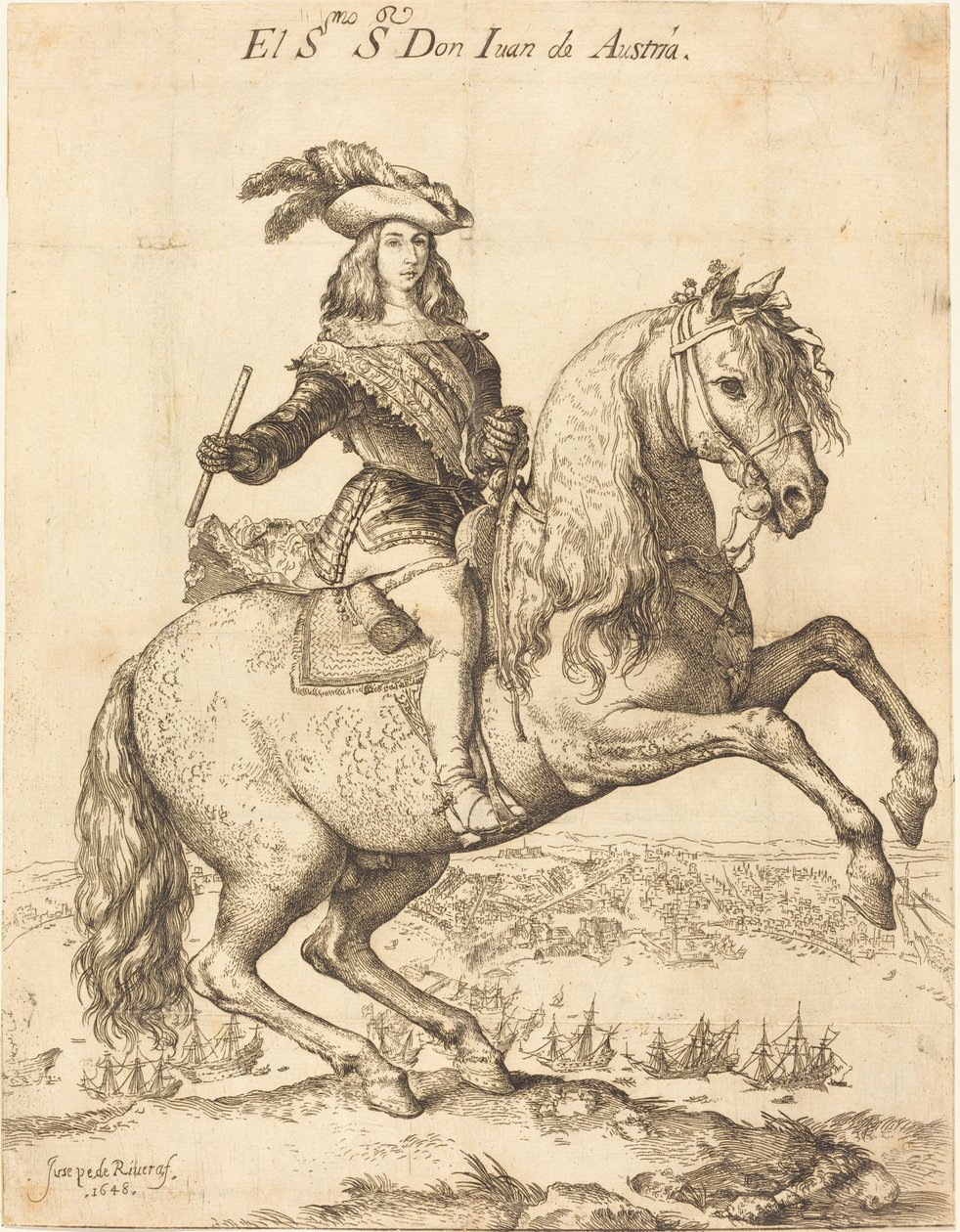 Equestrian Portrait of Don Juan de Austria by Jusepe de Ribera