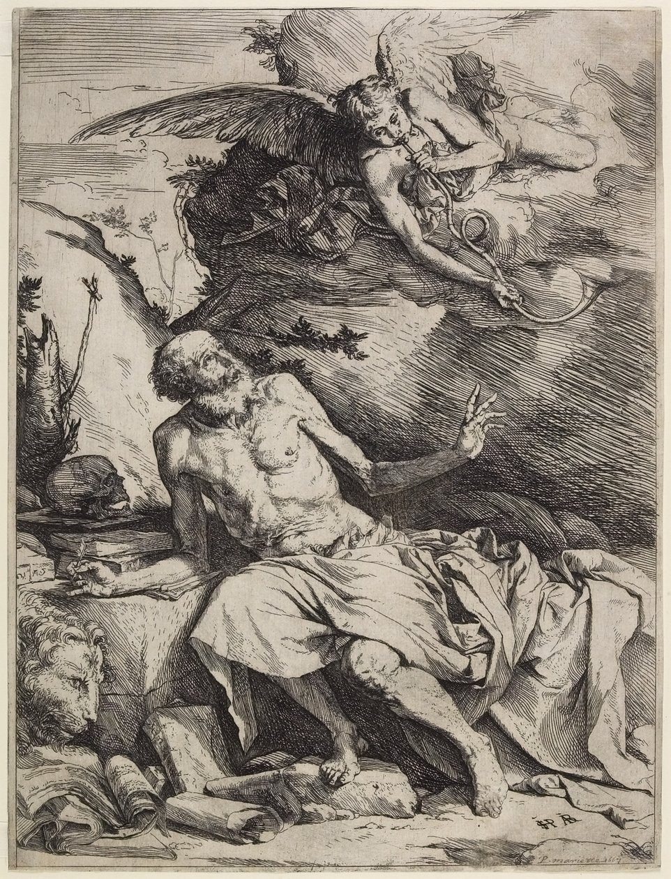 Saint Jerome Hearing the Trumpet of the Last Judgment by Jusepe de Ribera