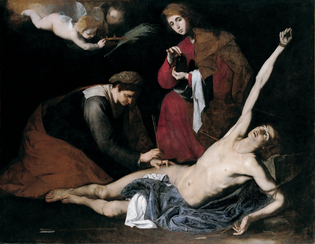 Saint Sebastian Cured by the Holy Women by Jusepe de Ribera